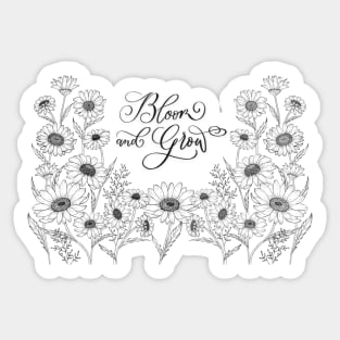 Florals and Self Love Sticker